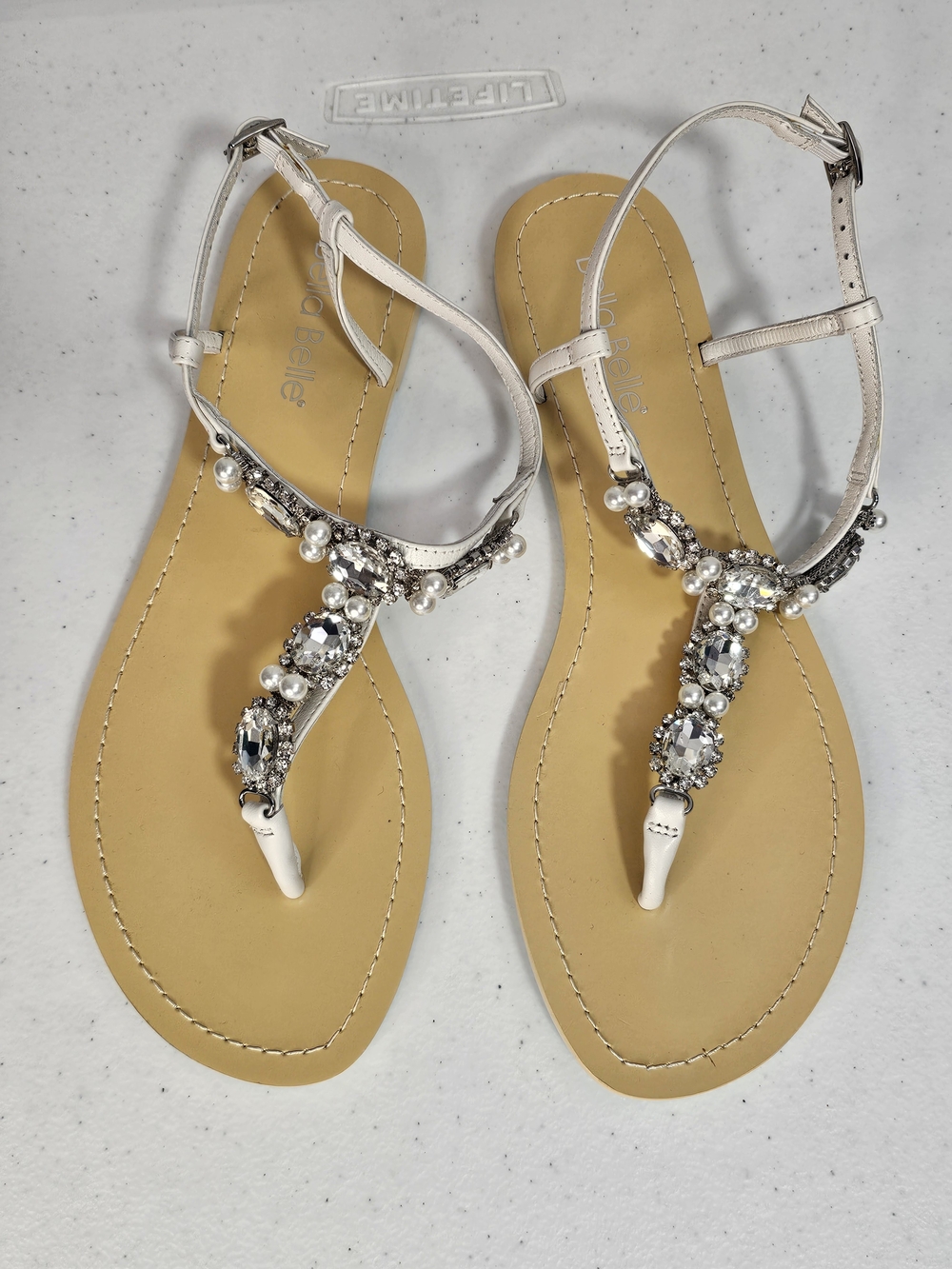 BELLA BELLE Hera Boho Chic Bride Embellished T-Strap Sandal